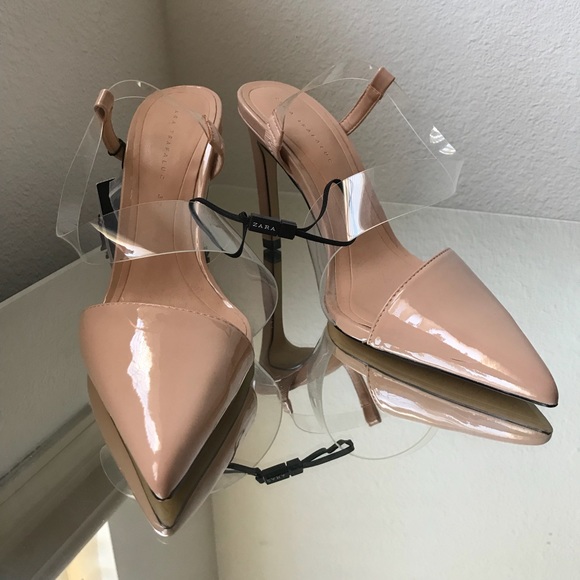 zara vinyl pumps